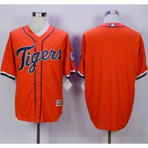 68633c610b1d1_1 Tigers Blank Orange New Cool Base Stitched MLB Jersey