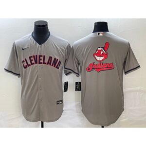 68633d576bae4_1 Men's Cleveland Guardians Grey Team Big Logo Cool Base Stitched Jersey