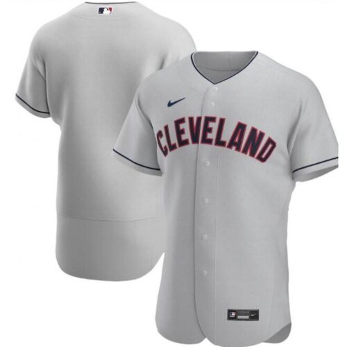 68633d59d13d1_1 Men's Cleveland indians Blank Grey Flex Base Stitched Jersey