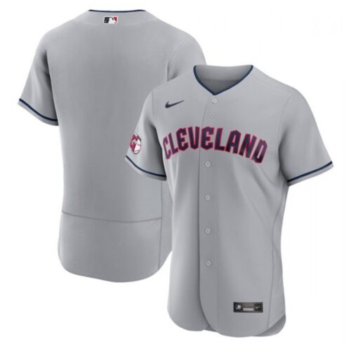 68633d5c36e44_1 Men's Cleveland Guardians Blank Grey Flex Base Stitched Jersey