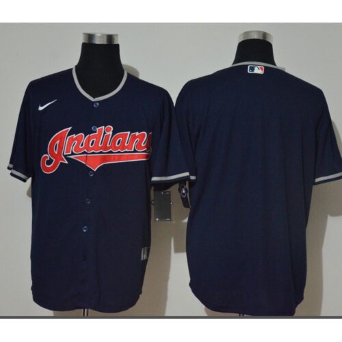 68633d5e84b36_1 Men's Cleveland indians Navy Cool Base Stitched Jersey