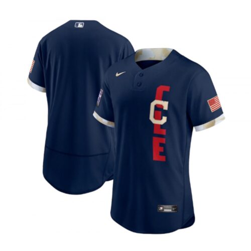 68633d699f4b0_1 Men's Cleveland indians Blank 2021 Navy All-Star Flex Base Stitched MLB Jersey