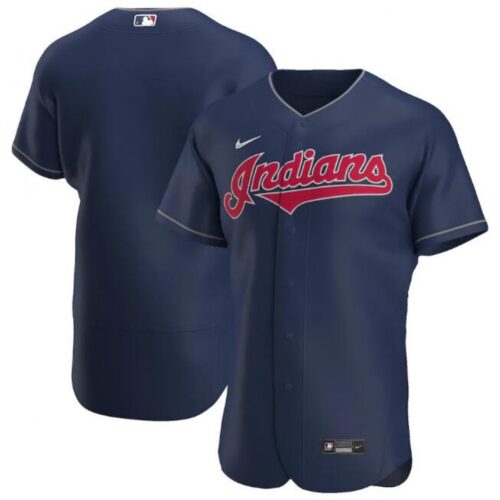 68633d6e6372f_1 Men's Cleveland indians Blank Navy Flex Base Stitched Jersey