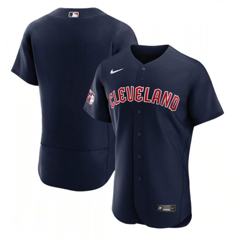 68633d70d811e_1 Men's Cleveland Guardians Blank Navy Flex Base Stitched Jersey