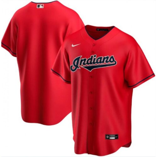 68633d7d8f168_1 Men's Cleveland indians Blank Red Cool Base Stitched Jersey