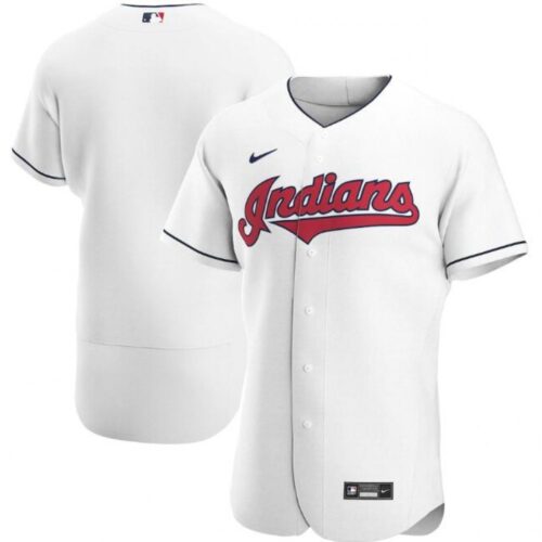 68633d8eeab17_1 Men's Cleveland indians Blank White Flex Base Stitched Jersey