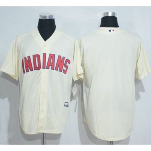 68633da066c65_1 indians Blank Cream New Cool Base Stitched MLB Jersey