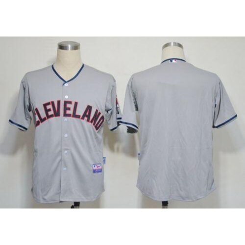 68633da2c4494_1 indians Blank Grey Cool Base Stitched MLB Jersey