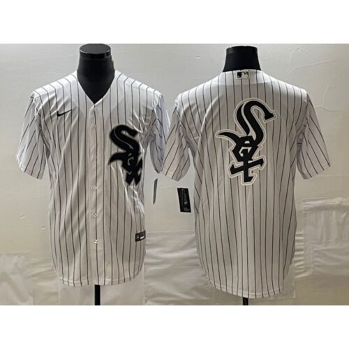 68633dcb15557_1 Men's Chicago White Sox White Team Big Logo Cool Base Stitched Jersey