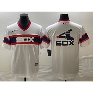 68633dcd95f25_1 Men's Chicago White Sox White Team Big Logo Cool Base Stitched Jersey