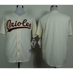 68633df121344_1 Orioles Blank Cream 1954 Turn Back The Clock Stitched MLB Jersey