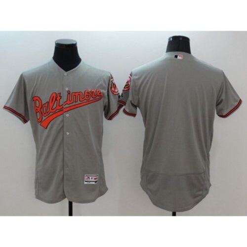 68633df5e1f35_1 Orioles Blank Grey Flexbase Authentic Collection Stitched MLB Jersey