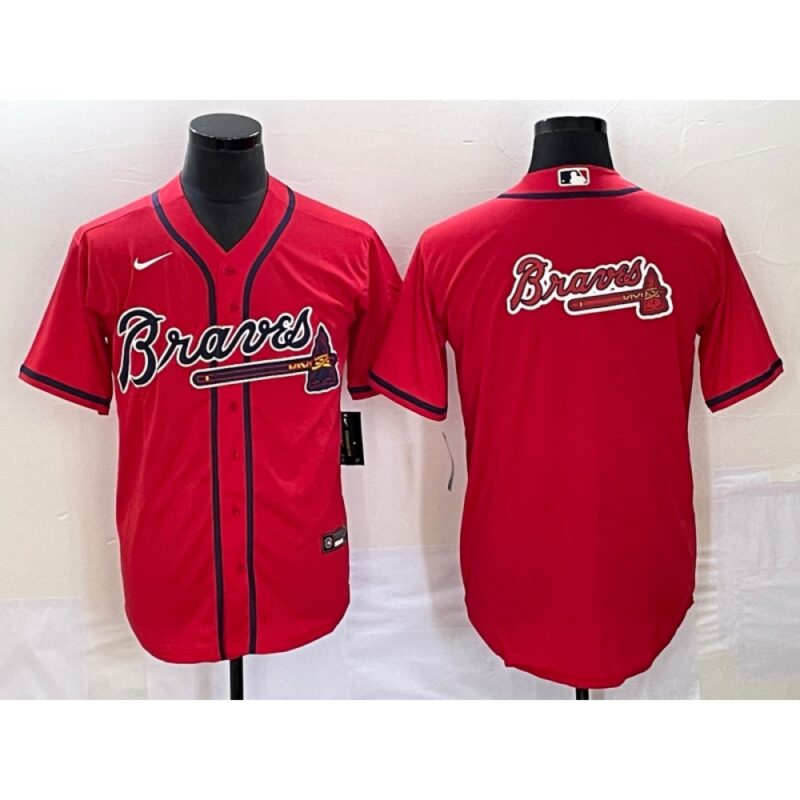 68633e656a40b_1 Men's Atlanta Braves Red Team Big Logo Cool Base Stitched Baseball Jersey