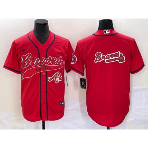 68633e67df237_1 Men's Atlanta Braves Red Team Big Logo Cool Base With Patch Stitched Baseball Jersey
