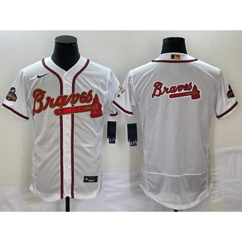 68633e79ea549_1 Men's Atlanta Braves 2022 White Gold World Series Champions Program Team Big Logo Flex Base Stitched Jersey
