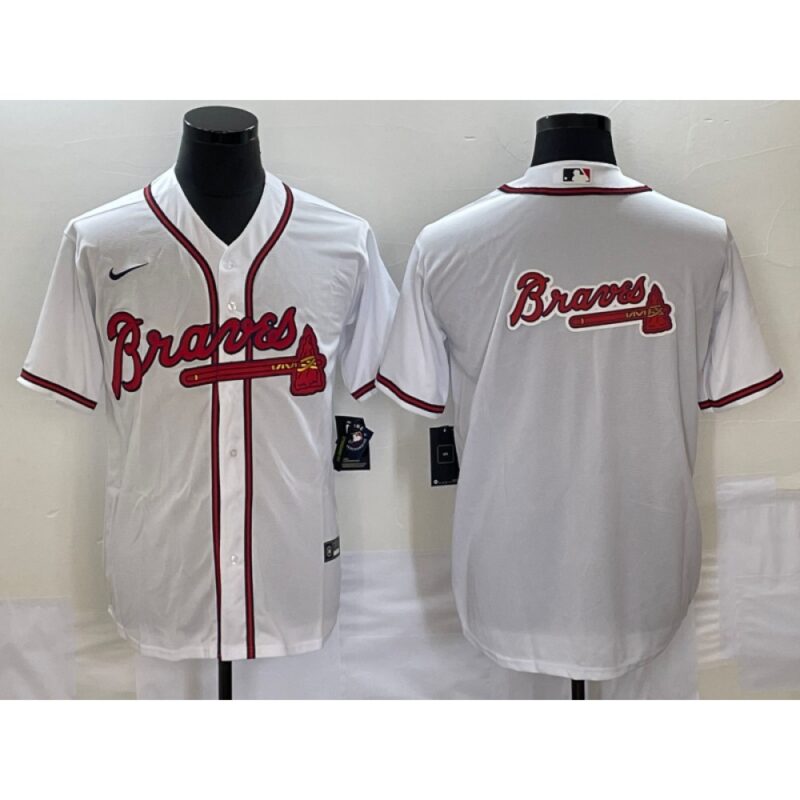 68633e7ee7b2d_1 Men's Atlanta Braves White Team Big Logo Cool Base Stitched Baseball Jersey