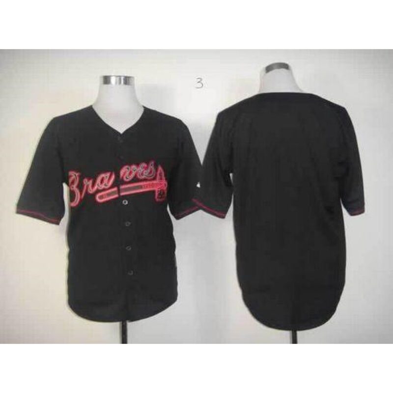 68633eac2458f_1 Braves Blank Black Fashion Stitched MLB Jersey