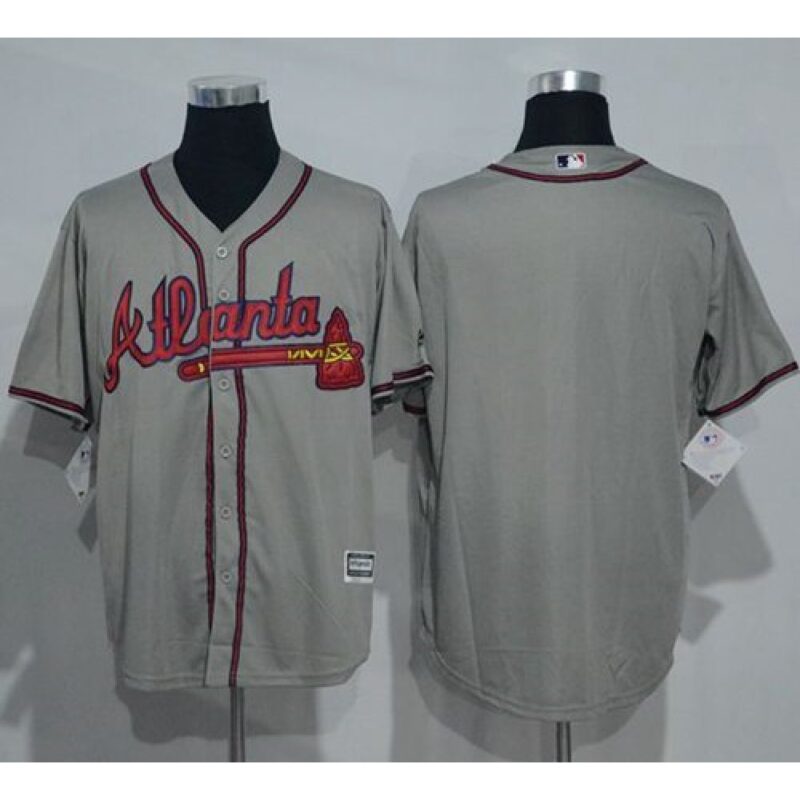 68633eb85749d_1 Braves Blank Grey New Cool Base Stitched MLB Jersey