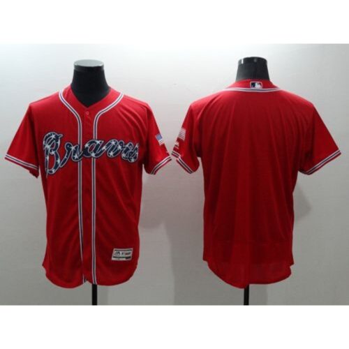 68633ec45a167_1 Braves Blank Red Flexbase Authentic Collection Stitched MLB Jersey