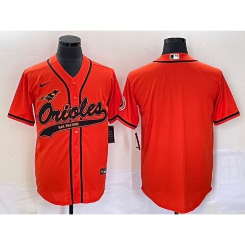 68633eff2e39d_1 Men's Baltimore Orioles Blank Orange Cool Base Stitched Jersey
