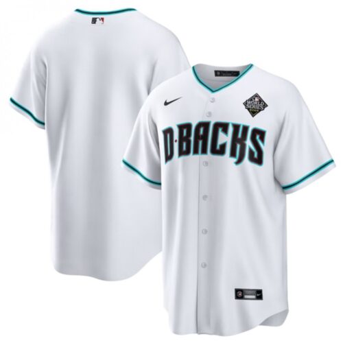 68633f36df0bc_1 Men's Arizona Diamondbacks Blank White 2023 World Series Cool Base Stitched Baseball Jersey
