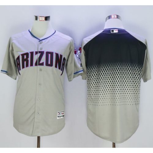 68633f43605f2_1 Diamondbacks Blank Gray/Capri New Cool Base Stitched MLB Jersey