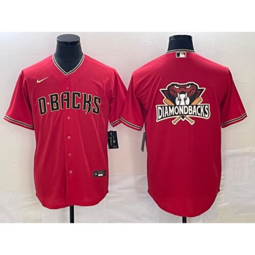68633f6b3cf15_1 Men's Arizona Diamondbacks Red Team Big Logo Cool Base Stitched Baseball Jersey