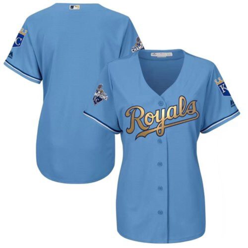 68633fbab3ba2_1 Royals Blank Light Blue Women's 2015 World Series Champions Gold Program Cool Base Stitched MLB Jersey