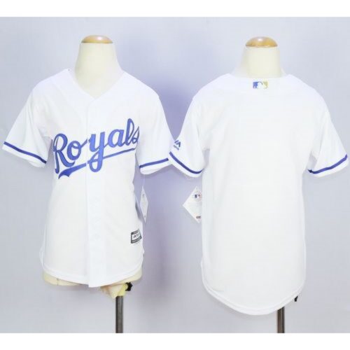 68633fbf99469_1 Royals Blank White Cool Base Stitched Youth MLB Jersey