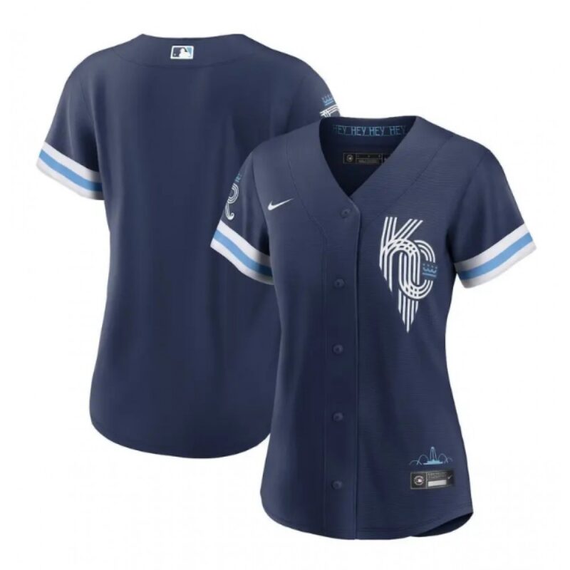 68633fd81352b_1 Women's Kansas City Royals Blank 2022 Navy City Connect Cool Base Stitched Jersey(Run Small)