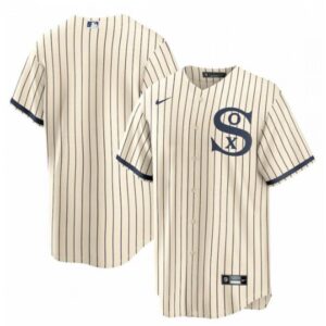 68633ff810ed7_1 Youth Chicago White Sox Blank 2021 Cream/Navy Field of Dreams Cool Base Stitched Jersey