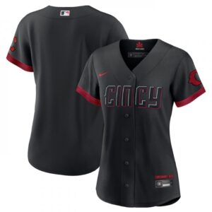 686340155aca0_1 Women's Cincinnati Reds Blank Black 2023 City Connect Stitched Baseball Jersey(Run Small)