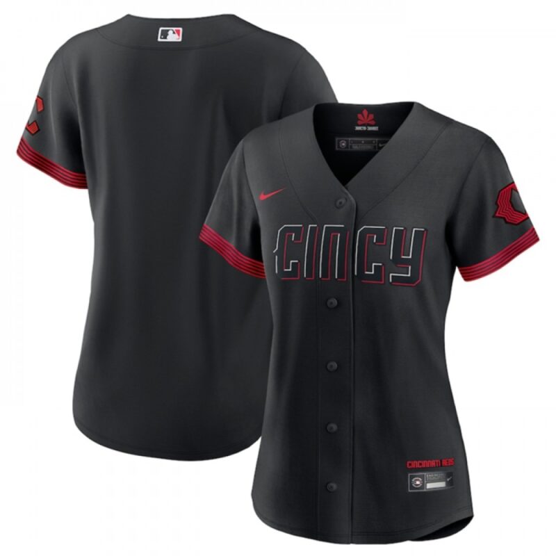 686340155aca0_1 Women's Cincinnati Reds Blank Black 2023 City Connect Stitched Baseball Jersey(Run Small)