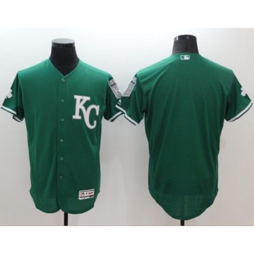 686340689da6b_1 Royals Blank Green Celtic Flexbase Authentic Collection Stitched MLB Jersey