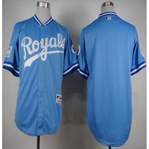 6863407c489c3_1 Royals Blank Light Blue 1985 Turn Back The Clock Stitched MLB Jersey