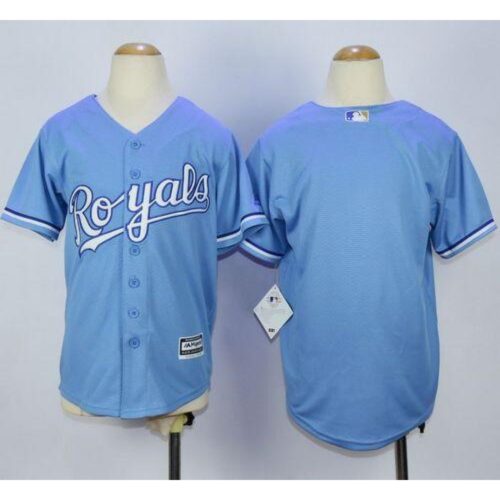 6863408367c97_1 Royals Blank Light Blue Alternate 1 Cool Base Stitched Youth MLB Jersey