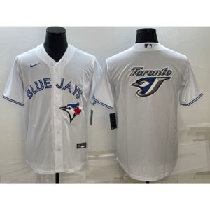 686340bfb53db_1 Men's Toronto Blue Jays White Team Big Logo Cool Base Stitched Baseball Jersey