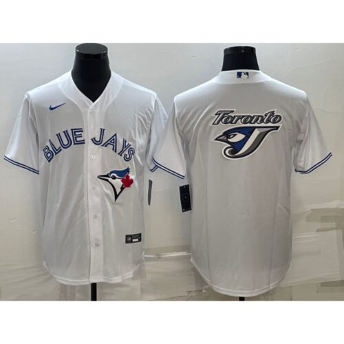 686340bfb53db_1 Men's Toronto Blue Jays White Team Big Logo Cool Base Stitched Baseball Jersey