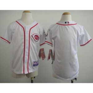 686340e0e96ff_1 Reds Blank White Cool Base Stitched Youth MLB Jersey