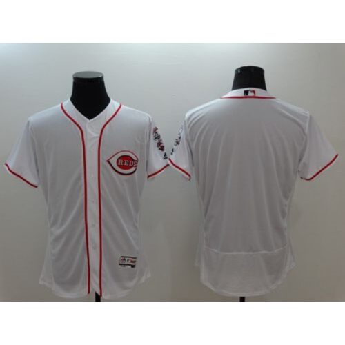 686340e606b74_1 Reds Blank White Flexbase Authentic Collection Stitched MLB Jersey