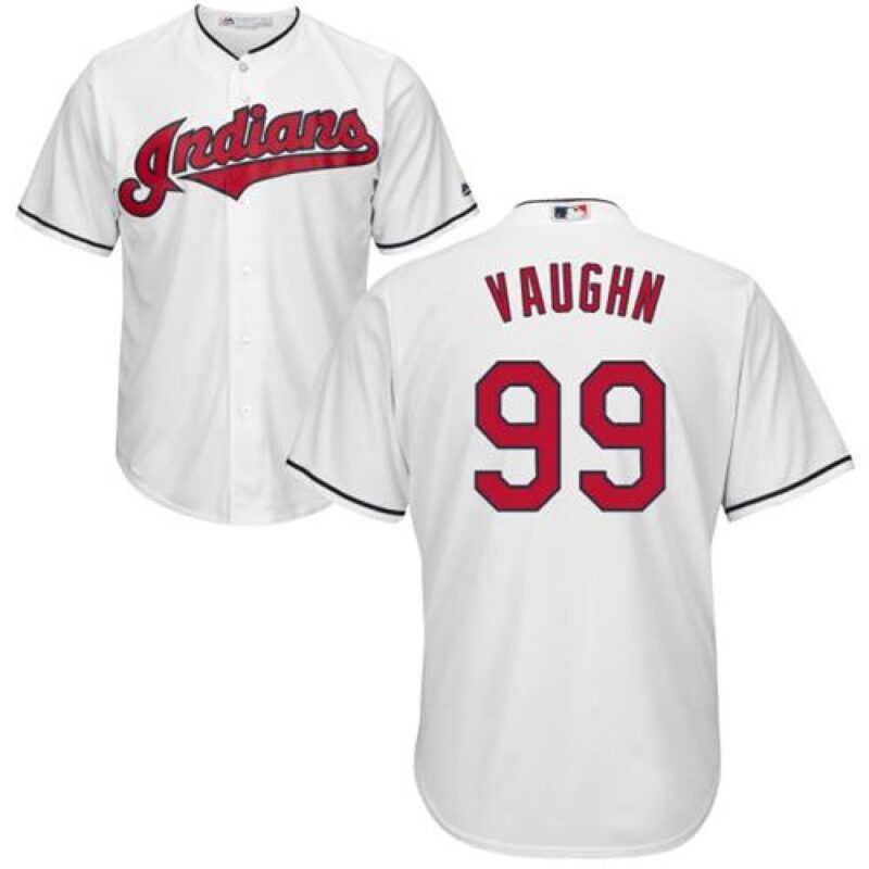 686341a56710c_1 indians #99 Ricky Vaughn White Home Stitched Youth MLB Jersey