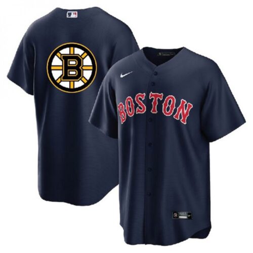686341af60496_1 Men's Boston Red Sox & Bruins Navy Cool Base Stitched Baseball Jersey