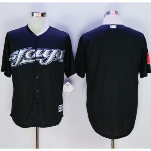 686341f3c5c15_1 Blue Jays Blank Black New Cool Base Stitched MLB Jersey