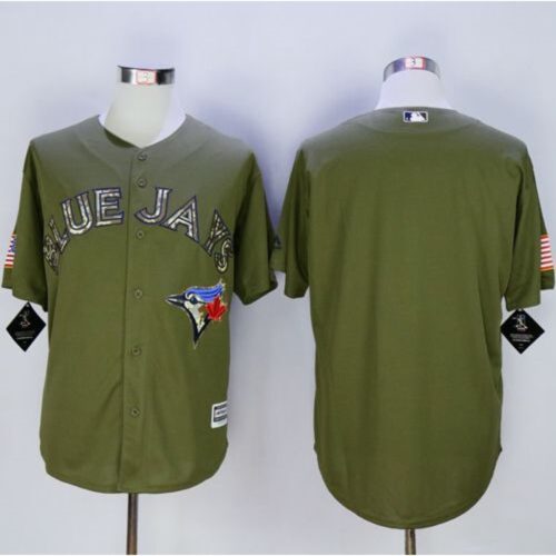 686341fb57a05_1 Blue Jays Blank Green Camo New Cool Base Stitched MLB Jersey