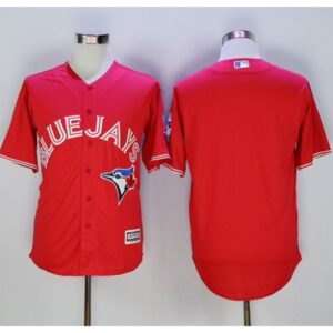 6863420fab3cc_1 Blue Jays Blank Red New Cool Base 40th Anniversary Stitched MLB Jersey
