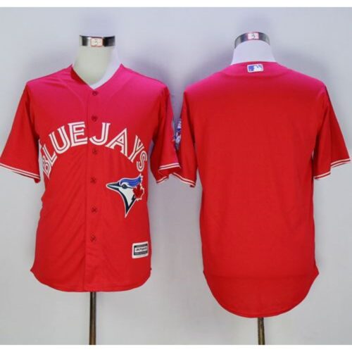 6863420fab3cc_1 Blue Jays Blank Red New Cool Base 40th Anniversary Stitched MLB Jersey