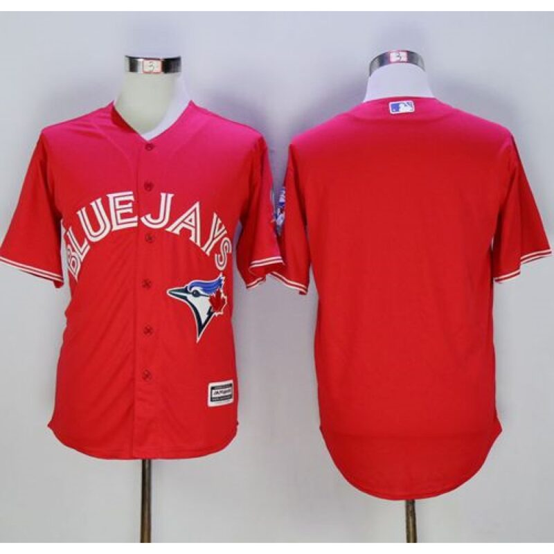 6863420fab3cc_1 Blue Jays Blank Red New Cool Base 40th Anniversary Stitched MLB Jersey