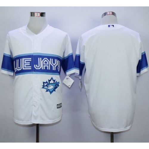 686342195b1f9_1 Blue Jays Blank White Exclusive New Cool Base Stitched MLB Jersey