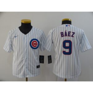 686342585fda5_1 Youth Chicago Cubs White #9 Javier Baez 2020 Cool Base Stitched MLB Jersey