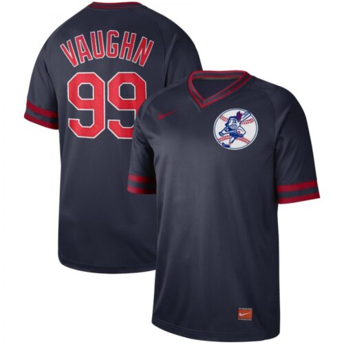 68634260243bf_1 Men's Cleveland indians #99 Rick Vaughn Navy Cooperstown Collection Legend Stitched MLB Jersey